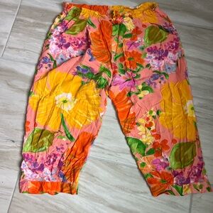 Jams World Multicolor silky floral size M Pants capri